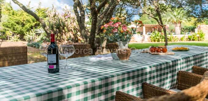 Outdoor seating area in VN53 villa in Menorca
